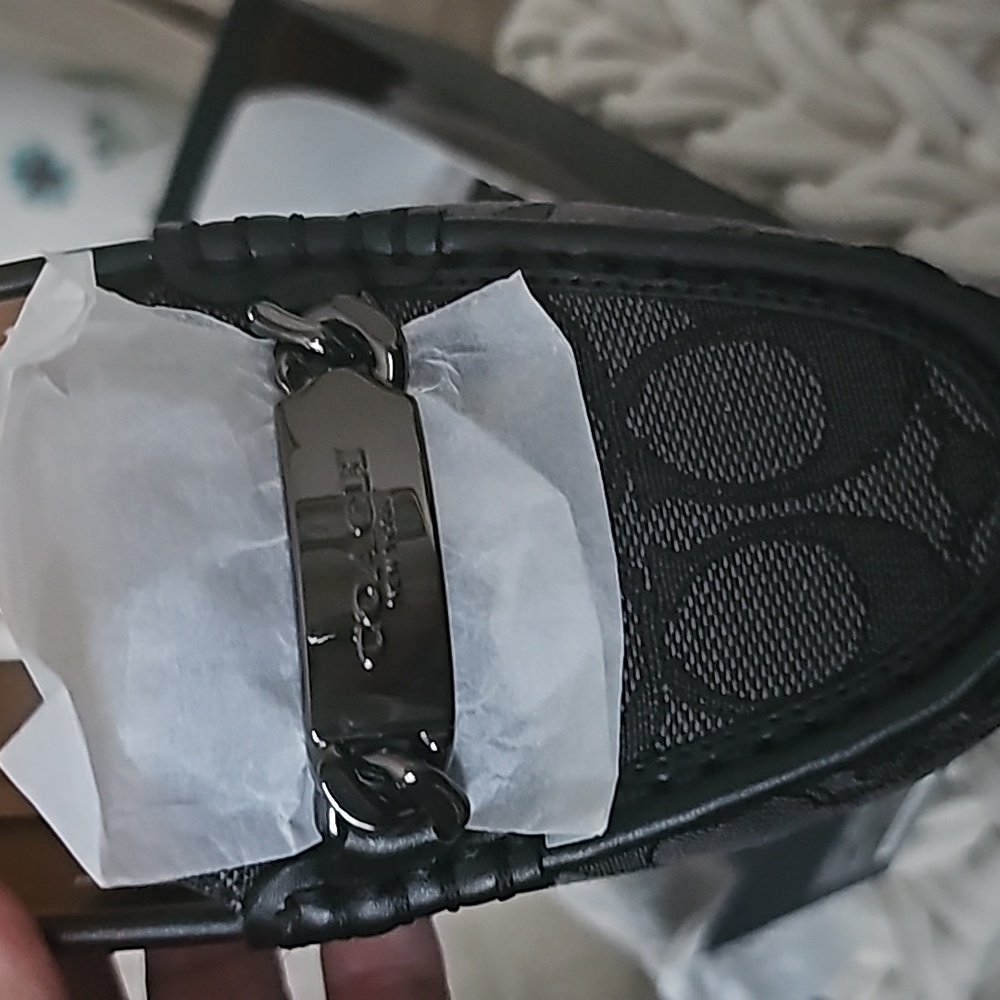 Brand new coach black and gray printed loafers, size 8 - Picture 5 of 5